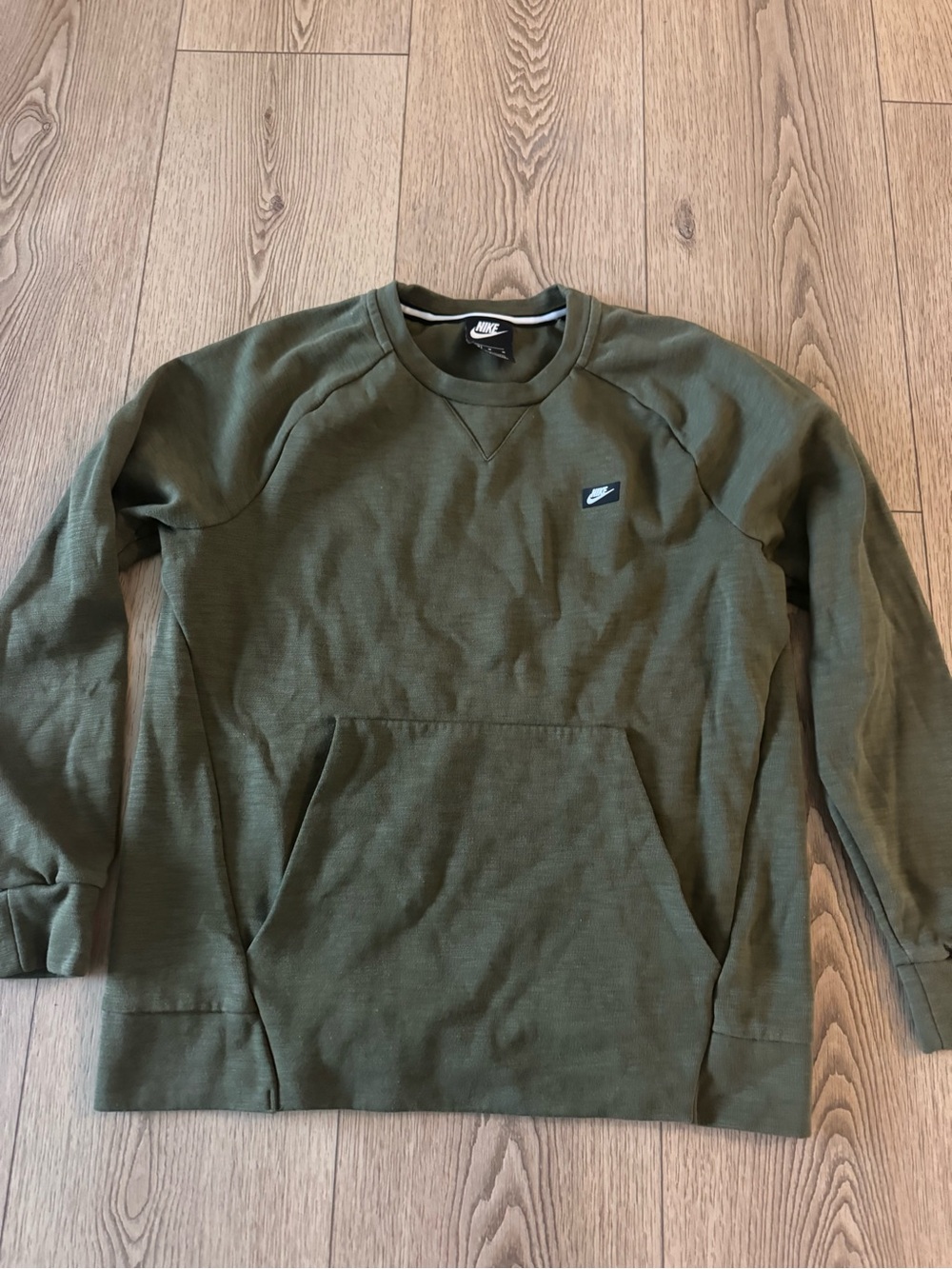 Nike Olive Crewneck Sweatshirt - Dark Green